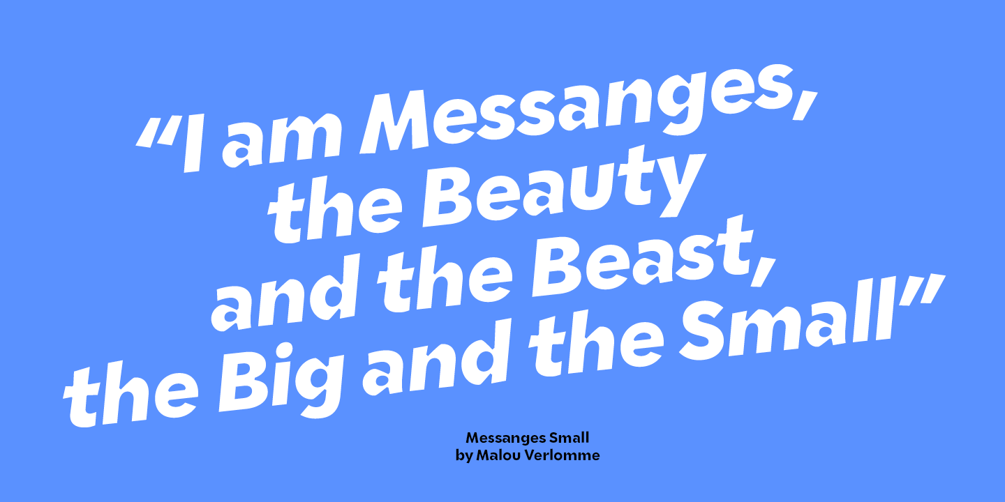 free font: messanges small regular